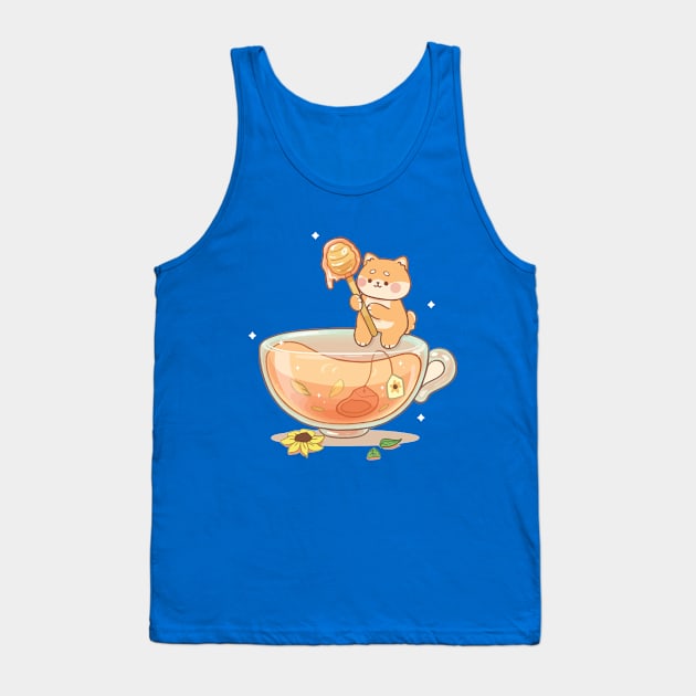 Shiba Honey Tea Cup Tank Top by blankle